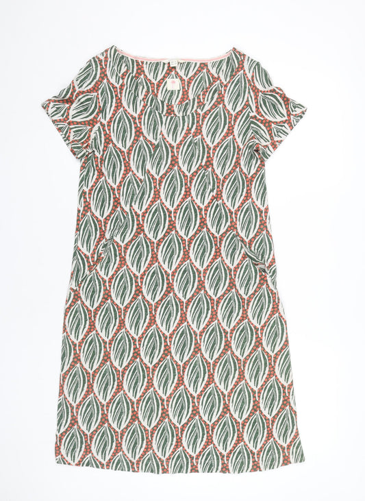 White Stuff Women’s Multicoloured Size 10 Cotton Shift Dress