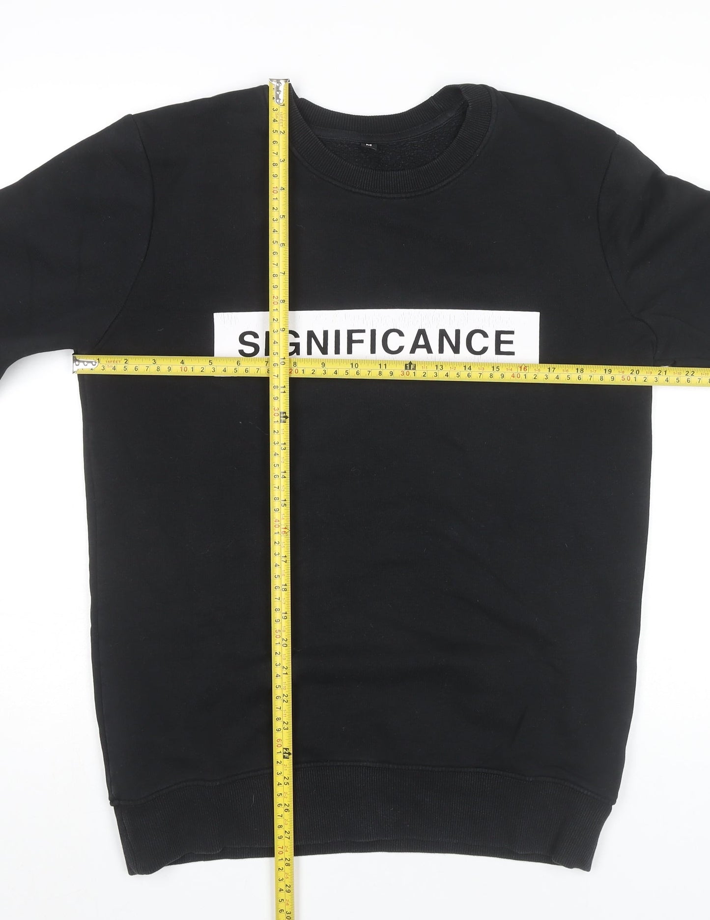 Continental Men’s Black Pullover Sweatshirt M Graphic Logo Crew Neck
