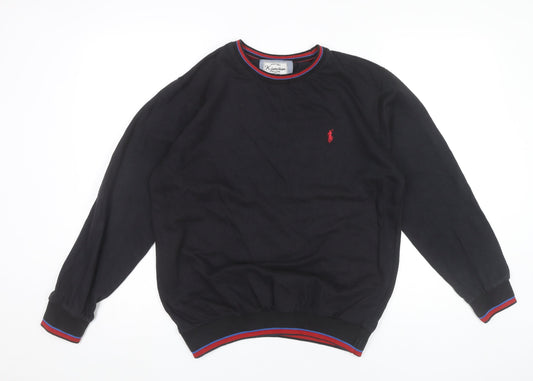 Kjunction Men’s Black Pullover Sweatshirt L Crew Neck Casual