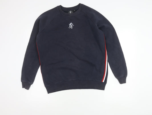 Gym King Men’s Blue Sweatshirt Small Crew Neck Pullover Logo