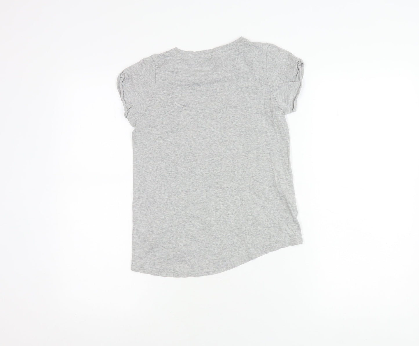 Next Girls Grey Star Wars Porg Glitter Logo T-Shirt 9 Years Short Sleeve