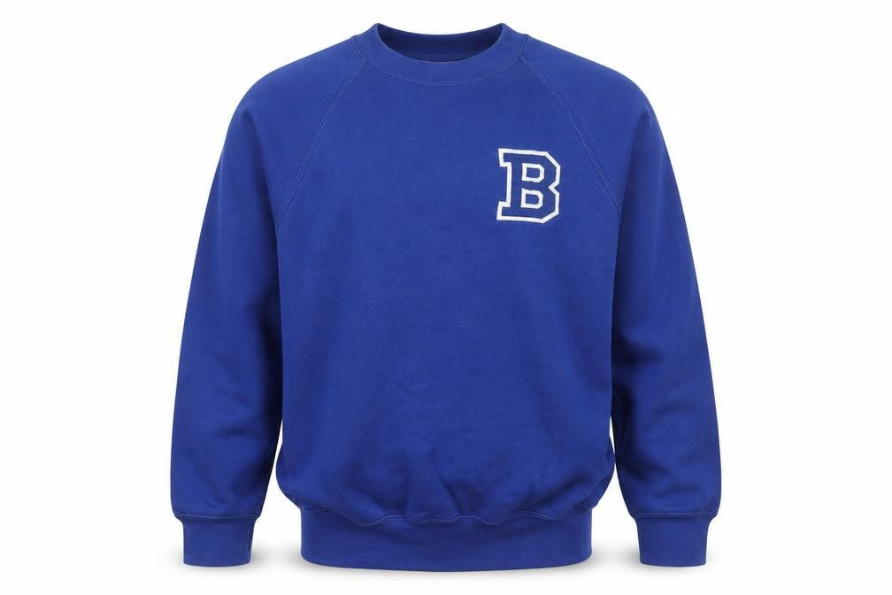 Mens UK S Regular Russell Blue Pullover Sweatshirt