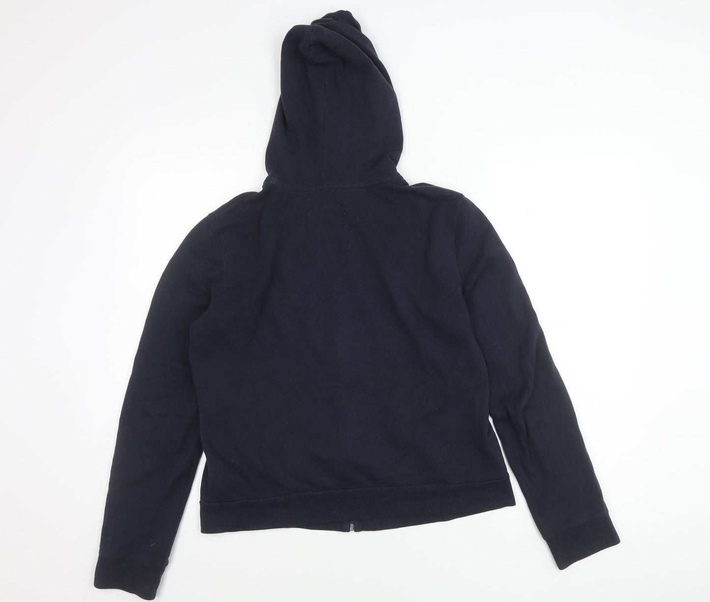 Hollister Women Blue M Hoodie Jacket Full Zip Casual Cotton Blend