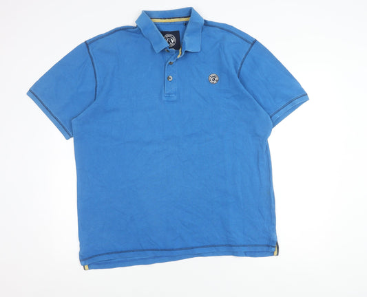TOG24 Men's Blue 2XL Cotton Polo Shirt Short Sleeve Casual