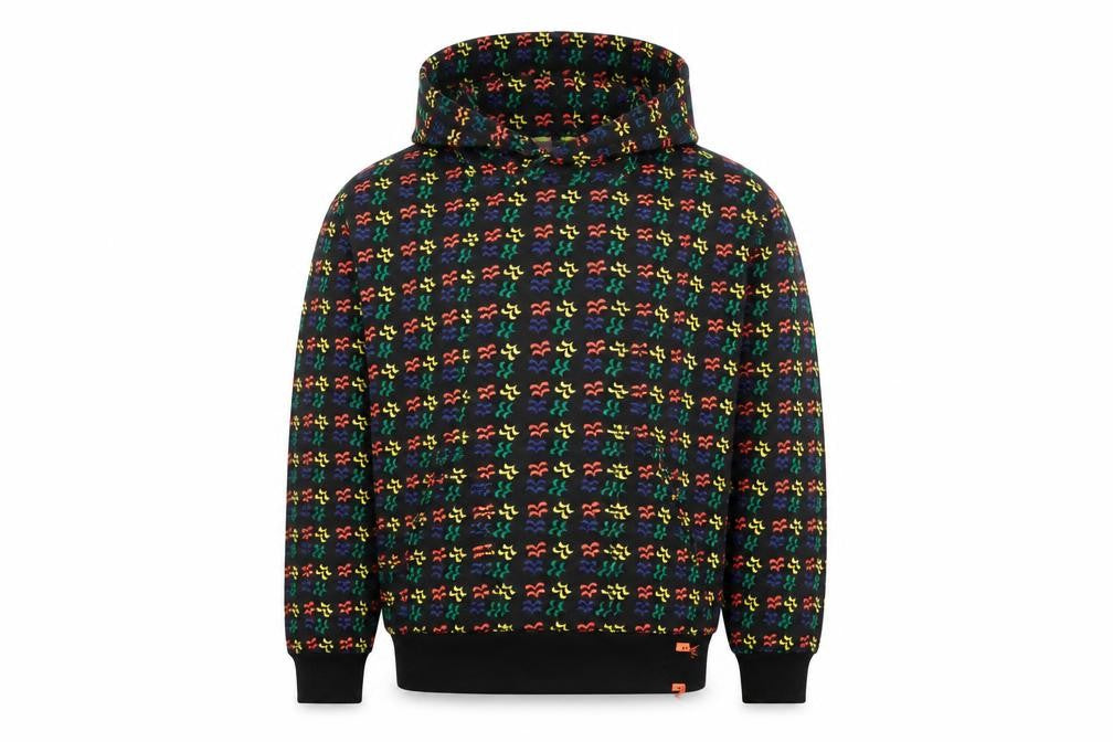 Bravian Men’s Multicoloured Pullover Hoodie Size M Cotton Retro Style