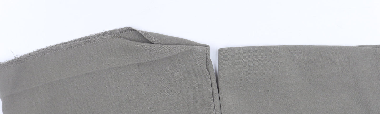 Zara Womens Beige XS Chino Trousers Straight Leg Pleated Workwear