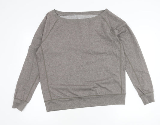 Nike Women’s Grey Dri-Fit Pullover Sweatshirt Size L Long Sleeve