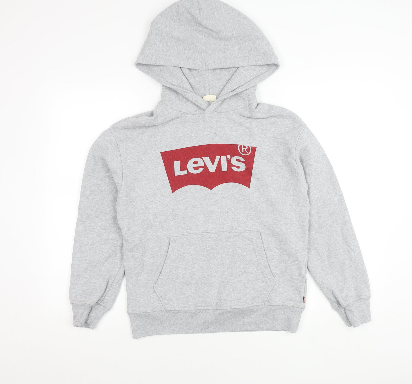 Levi's Teens Grey Pullover Hoodie 2XS Cotton Logo Sweatshirt