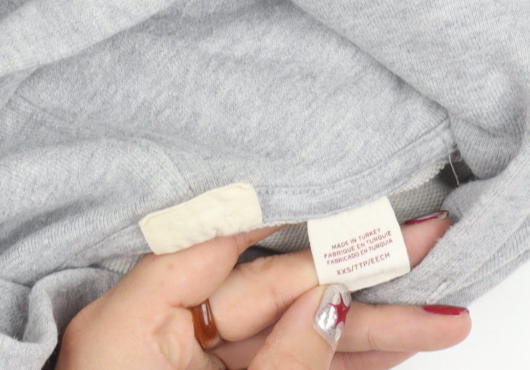 Levi's Teens Grey Pullover Hoodie 2XS Cotton Logo Sweatshirt