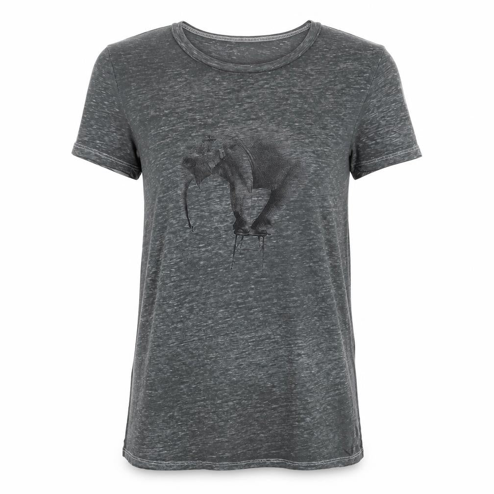 Womens UK Size S American Eagle Outfitters Grey Polyester Blend T-Shirt