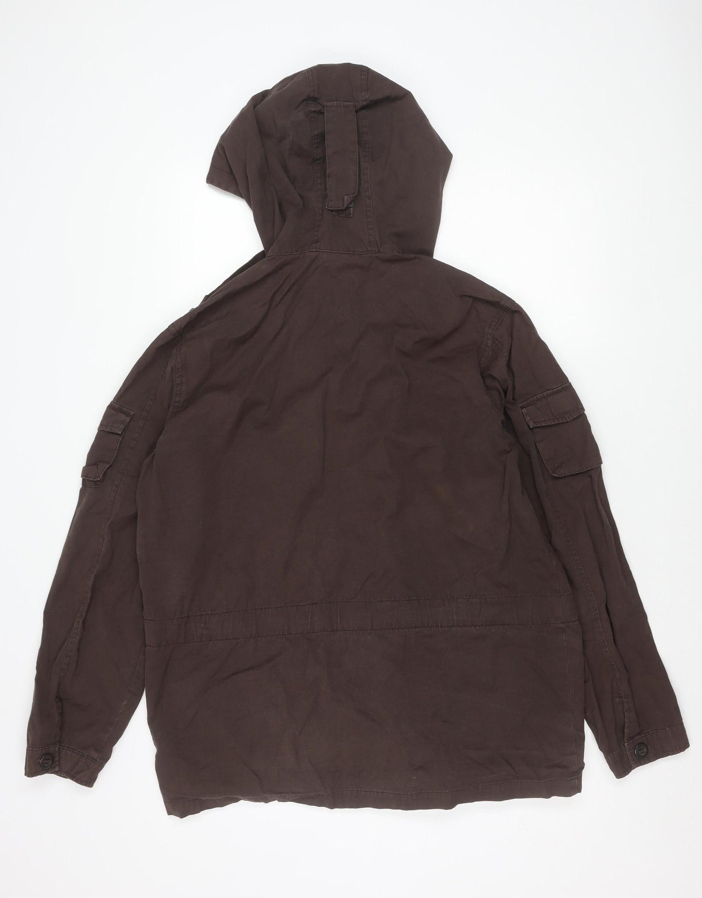 Trespass Men’s Brown Cotton Military Hooded Jacket Size M