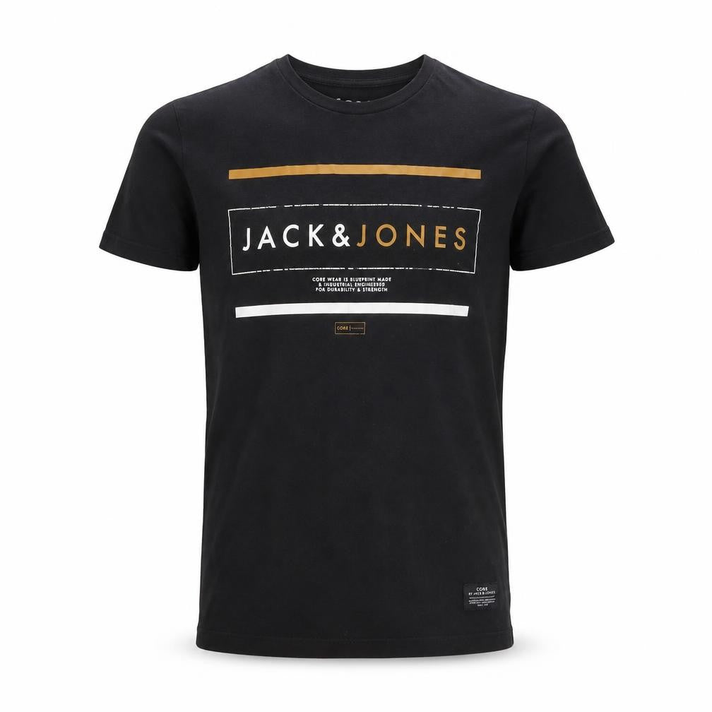 Mens UK Size S JACK & JONES Black  Cotton T-Shirt