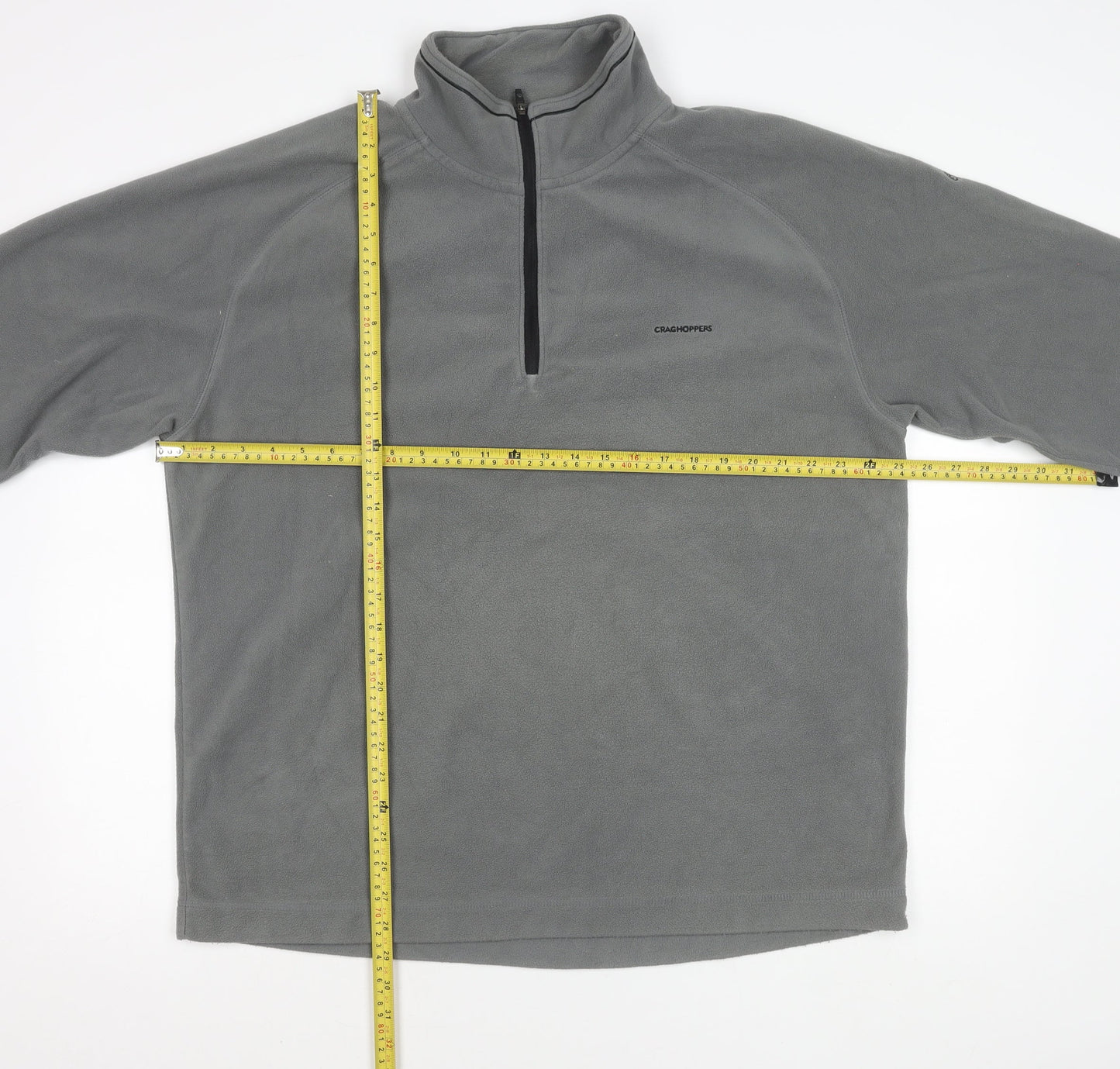 Craghoppers Mens Grey 2XL Fleece Pullover Sweatshirt Outdoor 1/2 Zip