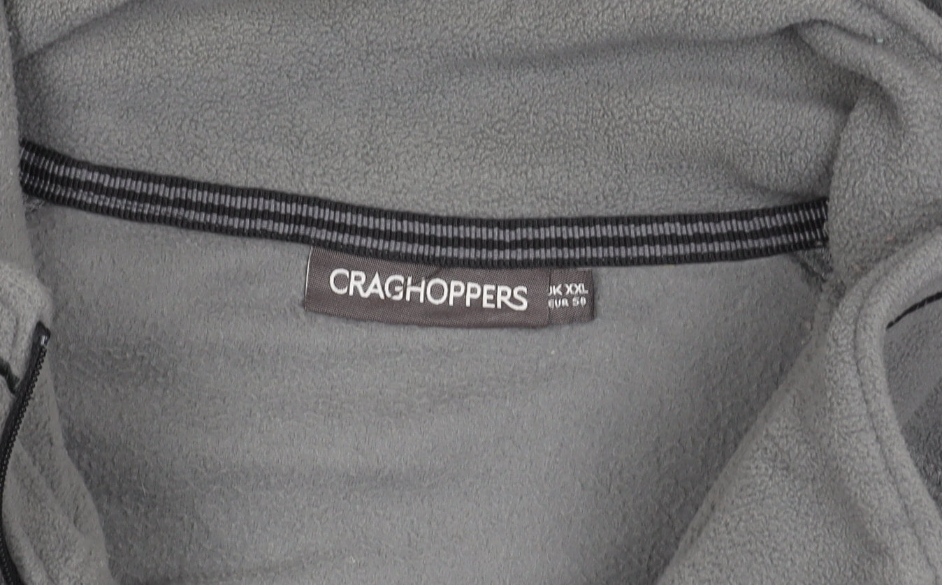 Craghoppers Mens Grey 2XL Fleece Pullover Sweatshirt Outdoor 1/2 Zip