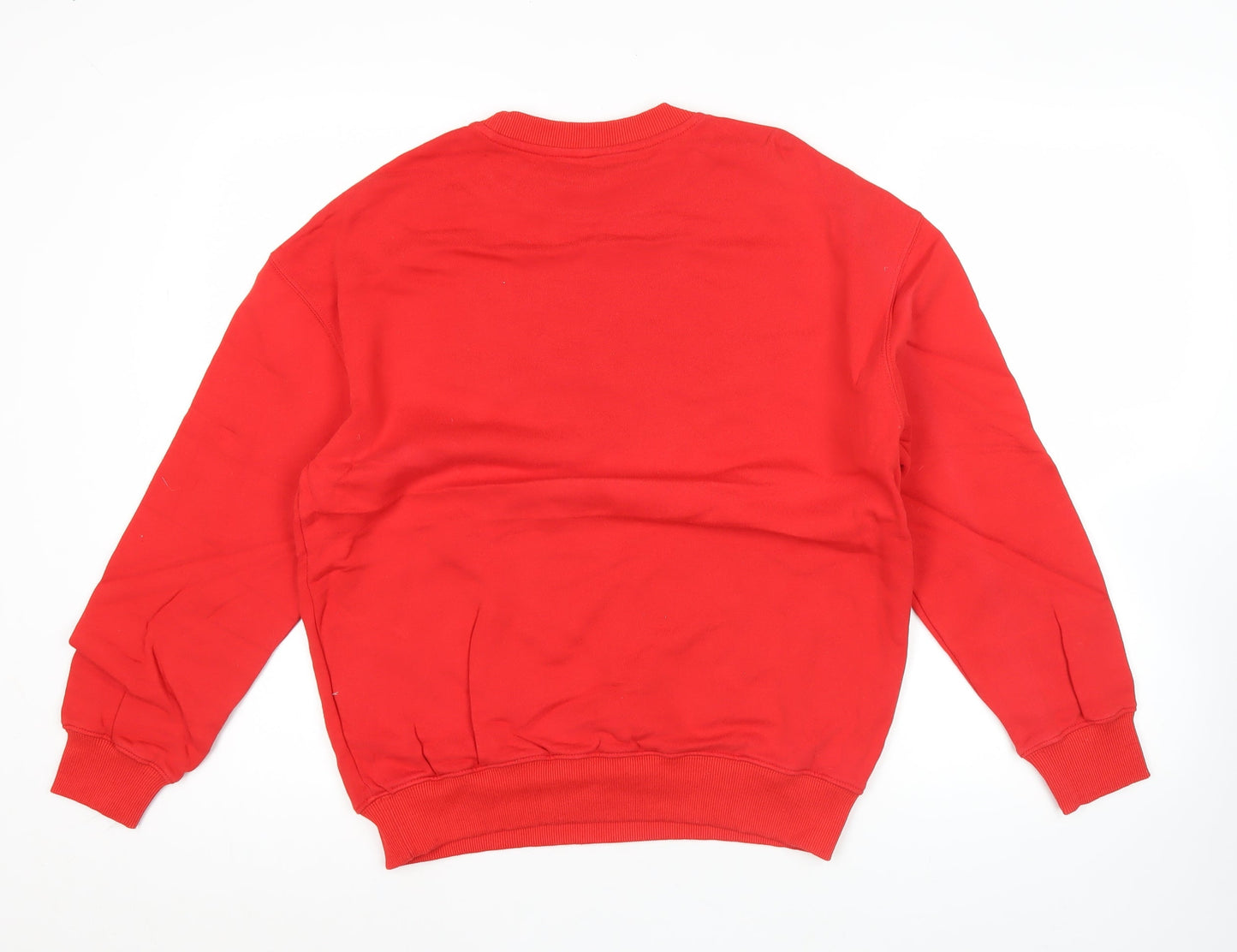 Champion Mens Red Medium Pullover Sweatshirt Logo Crew Neck