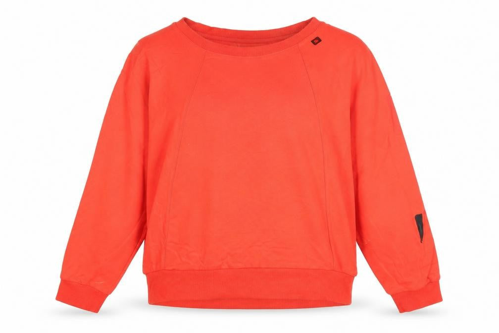 Front view of Adidas women’s red sweatshirt uk 14 xl long sleeve crew neck sports top