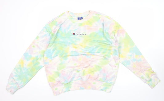 Champion Womens Multicoloured Medium Tie Dye Crew Neck Sweatshirt