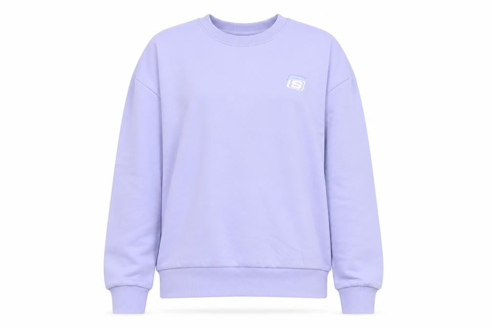 Womens UK 12 Regular Skechers Purple Pullover Sweatshirt