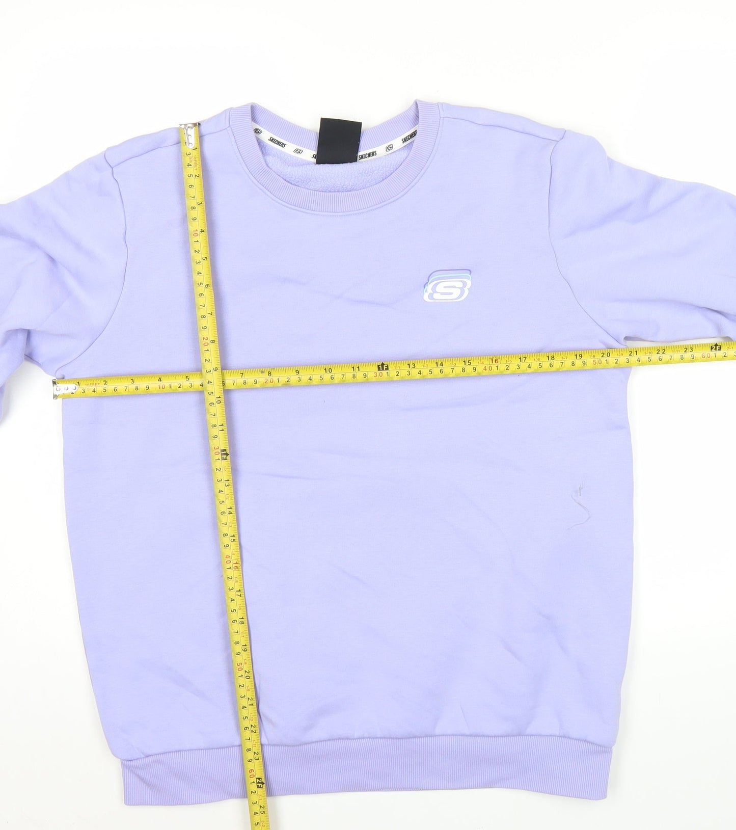 Skechers Womens Purple Logo Pullover Sweatshirt Size 12 UK