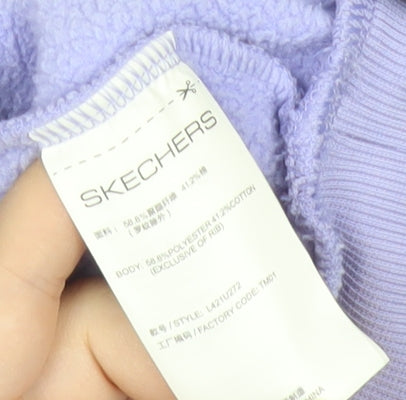 Skechers Womens Purple Logo Pullover Sweatshirt Size 12 UK
