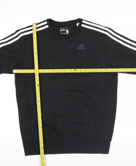 Adidas Men’s Black S Pullover Sweatshirt Crew Neck Long Sleeve Sportswear