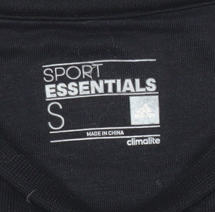 Adidas Men’s Black S Pullover Sweatshirt Crew Neck Long Sleeve Sportswear