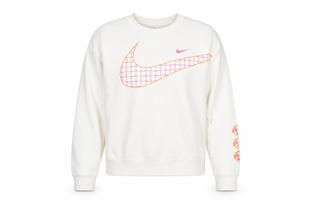 Womens UK L Relaxed Nike White Pullover Sweatshirt