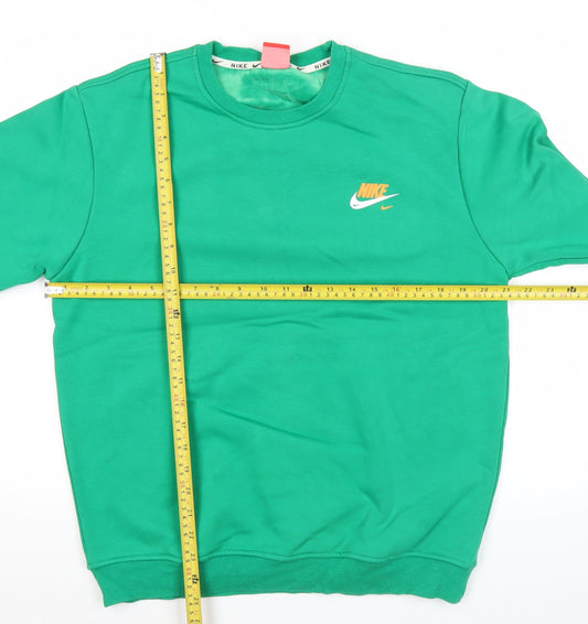 Nike Mens Green XL Pullover Sweatshirt Crew Neck Logo Sportswear