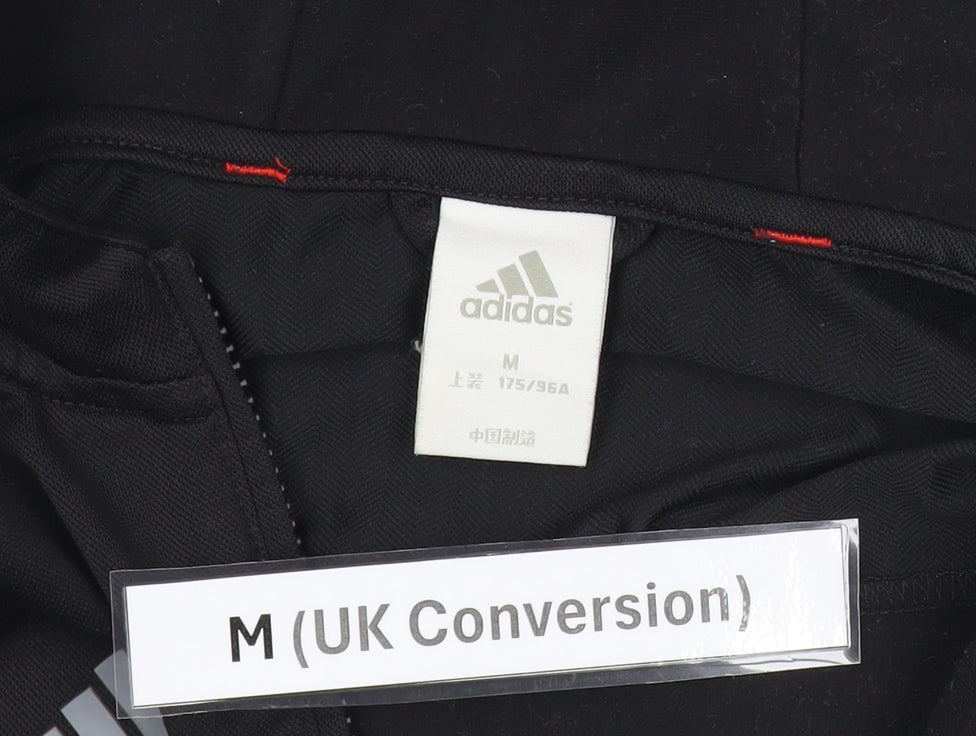 Adidas Mens Black Full Zip Hoodie Size M Football Sportswear