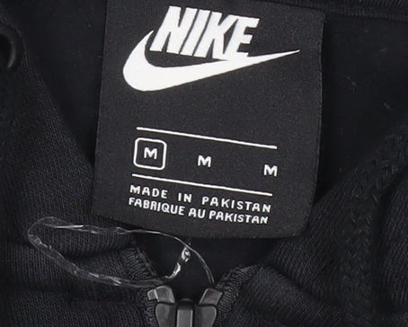 Nike Womens Black Medium Full Zip Hoodie Sweatshirt Cotton Blend