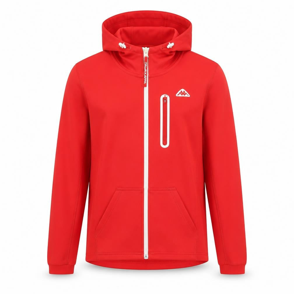 Mens UK XS Regular Kappa Red Full Zip Hoodie