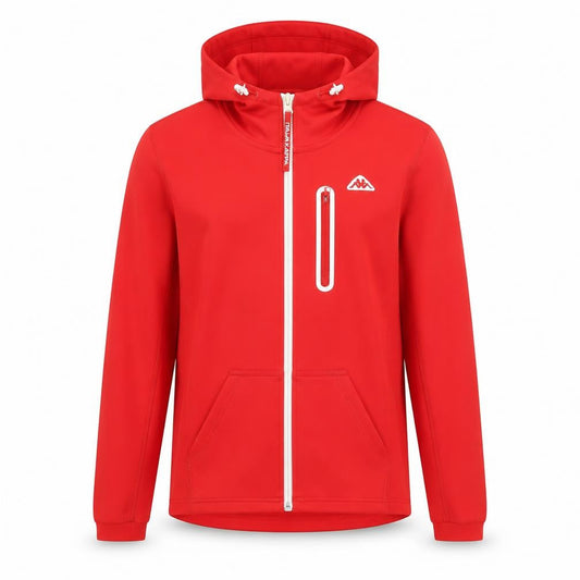 Mens UK XS Regular Kappa Red Full Zip Hoodie