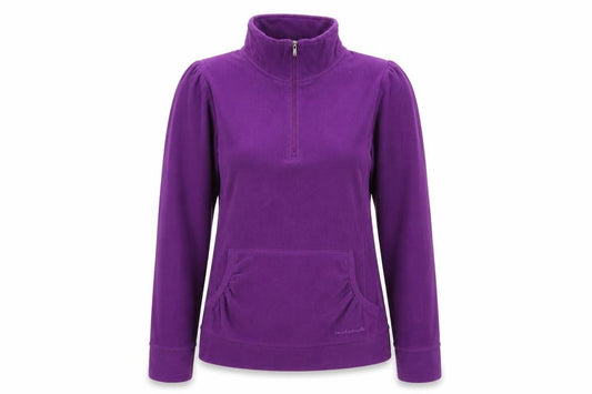 Technicals Womens Purple Fleece Sweatshirt UK 12 1/2 Zip Pullover