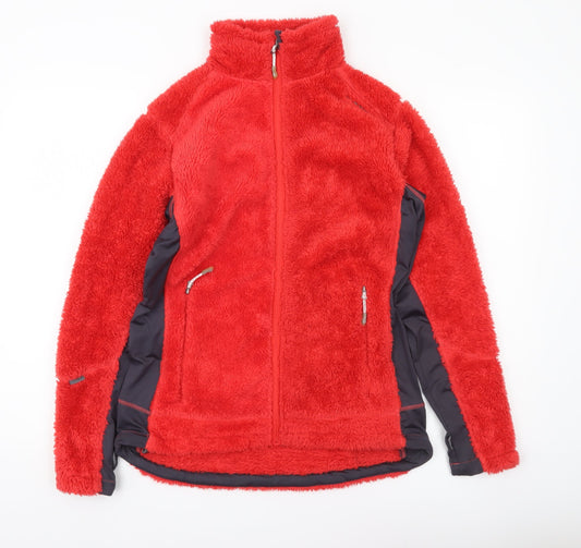 TOG24 Women’s Red Fleece Jacket Size 10-12 Full Zip Warm Winter Coat