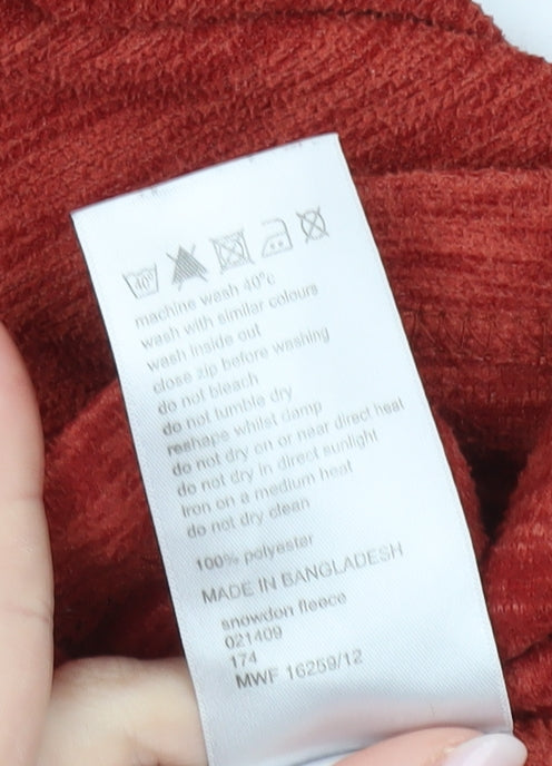 Mountain Warehouse Mens Red Fleece Pullover Sweatshirt M 1/4 Zip Hiking