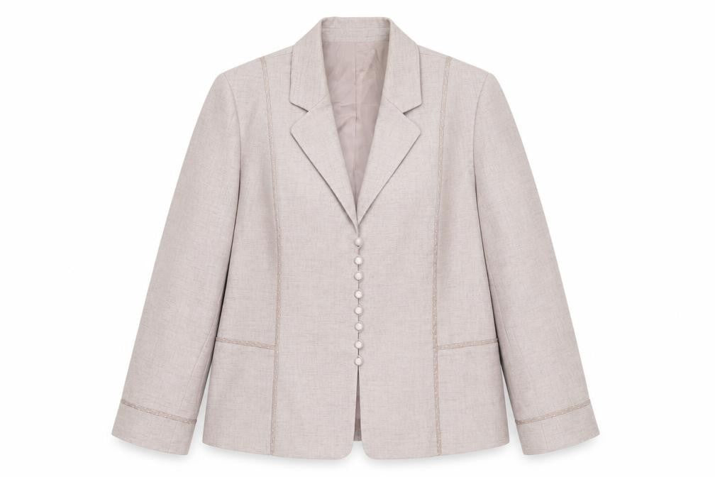 Jacques Vert Women’s Beige Tailored Suit Jacket UK 16