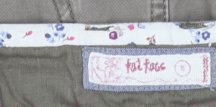 Fat Face Womens Green Cargo Twill Skirt Size 12 Pockets Casual