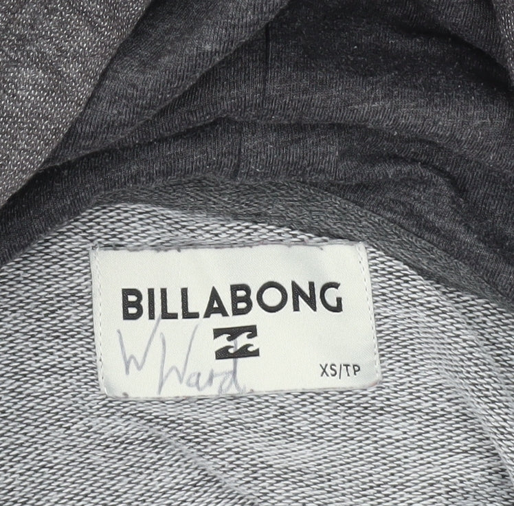 Billabong Men’s Grey Pullover Hoodie XS Logo Graphic Long Sleeve