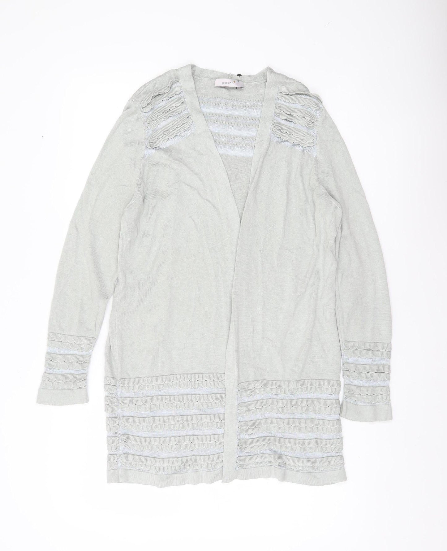 Marks and Spencer Women’s Grey Size 14 Open Knit Cardigan