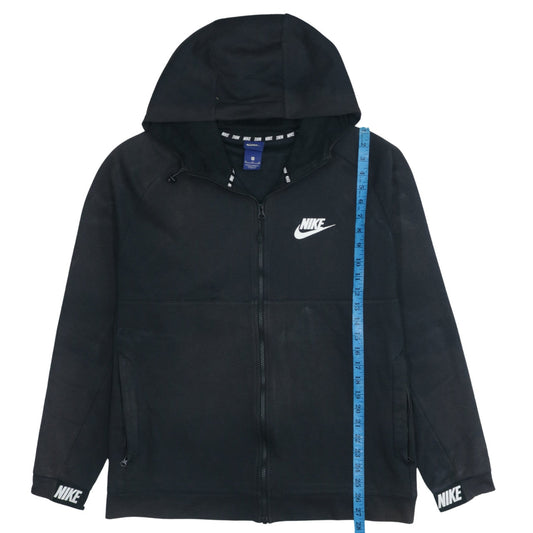 Nike Mens Black XL Full Zip Hoodie Sweatshirt Logo Hooded Jacket