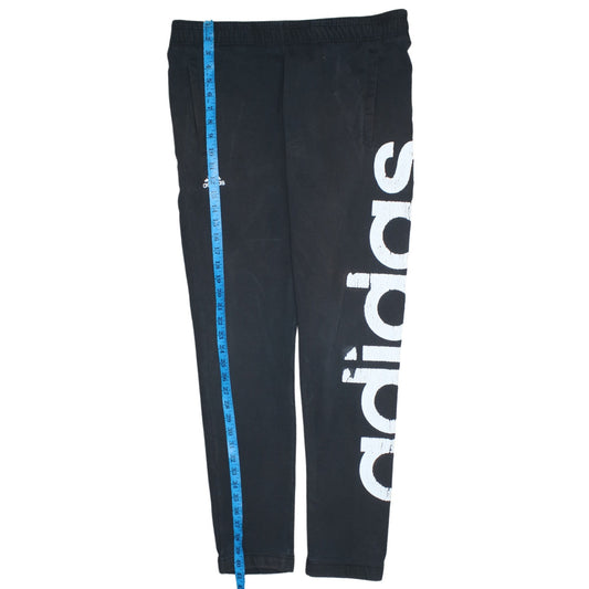 Adidas Womens Black Joggers Size S Regular Fit Logo Sports Trousers