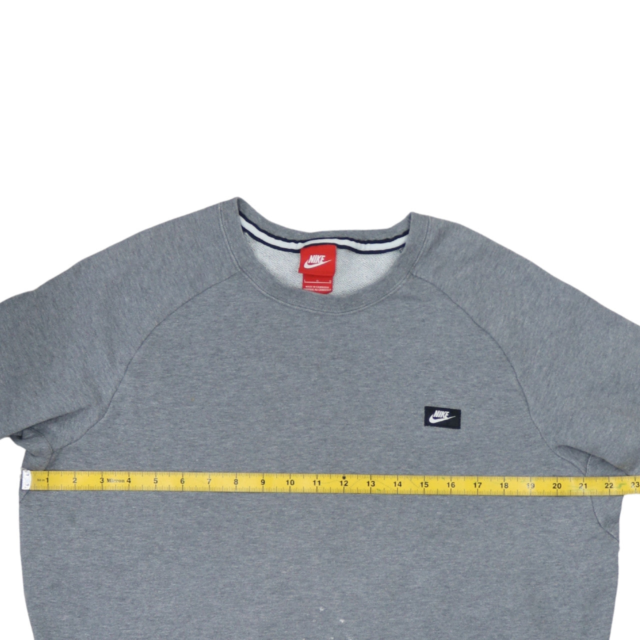 Nike Men’s Grey Pullover Sweatshirt L Crew Neck Regular Fit