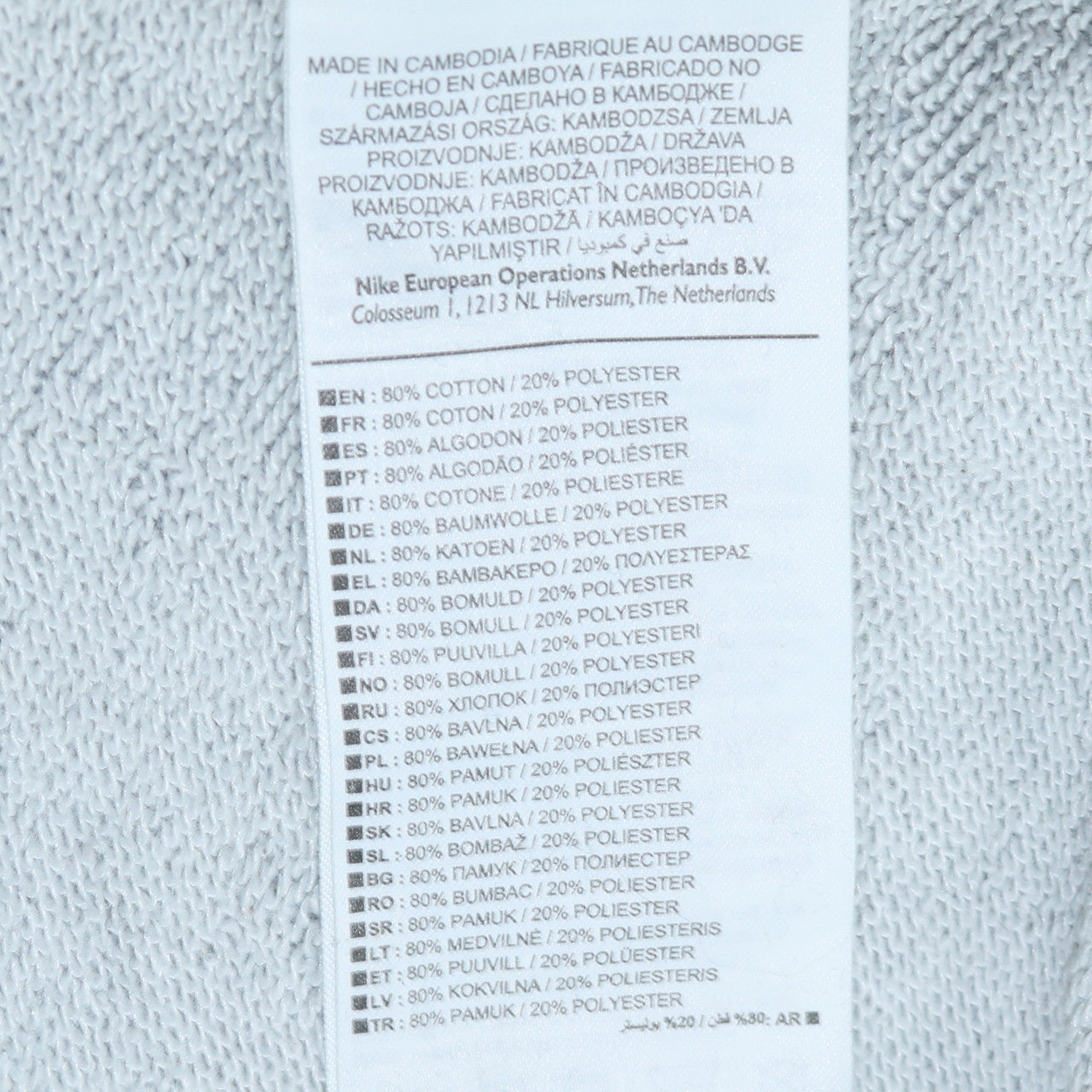 Nike Men’s Grey Pullover Sweatshirt L Crew Neck Regular Fit