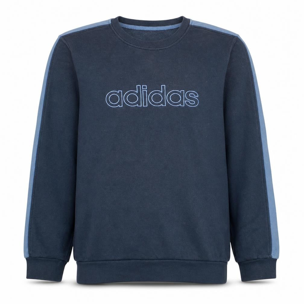Mens UK L Regular adidas Blue Pullover Sweatshirt