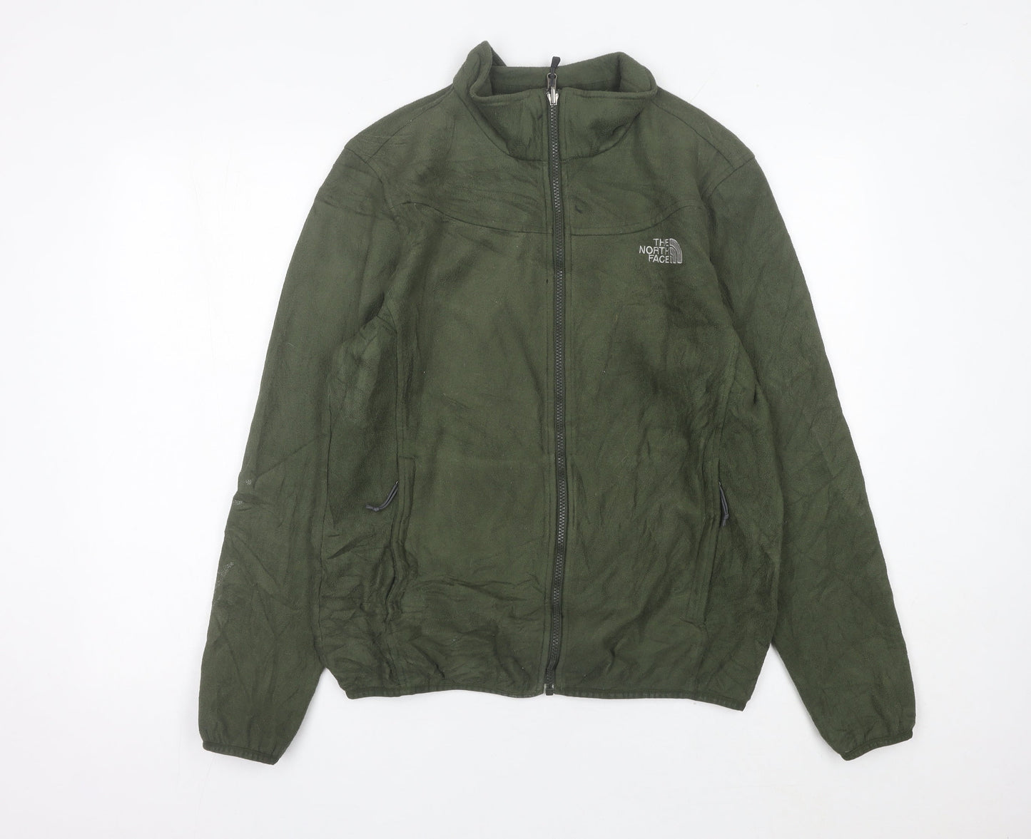 The North Face Men's Green Fleece Full Zip Jacket Size M
