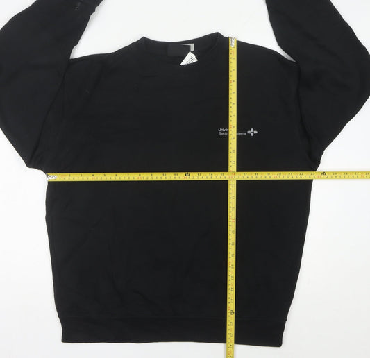 Dickies Mens Black L Pullover Crew Neck Work Sweatshirt