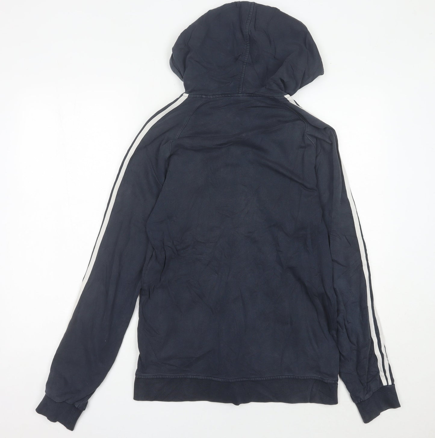 Adidas Men’s Blue Full Zip Hoodie Small Cotton Sportswear