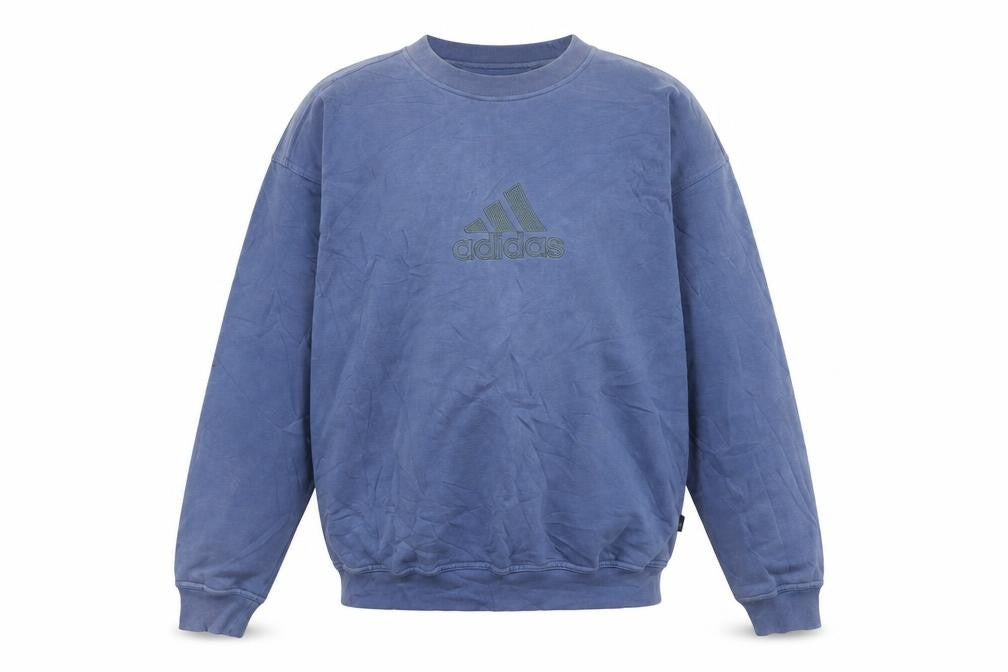 Mens UK L Regular adidas Blue Pullover Sweatshirt
