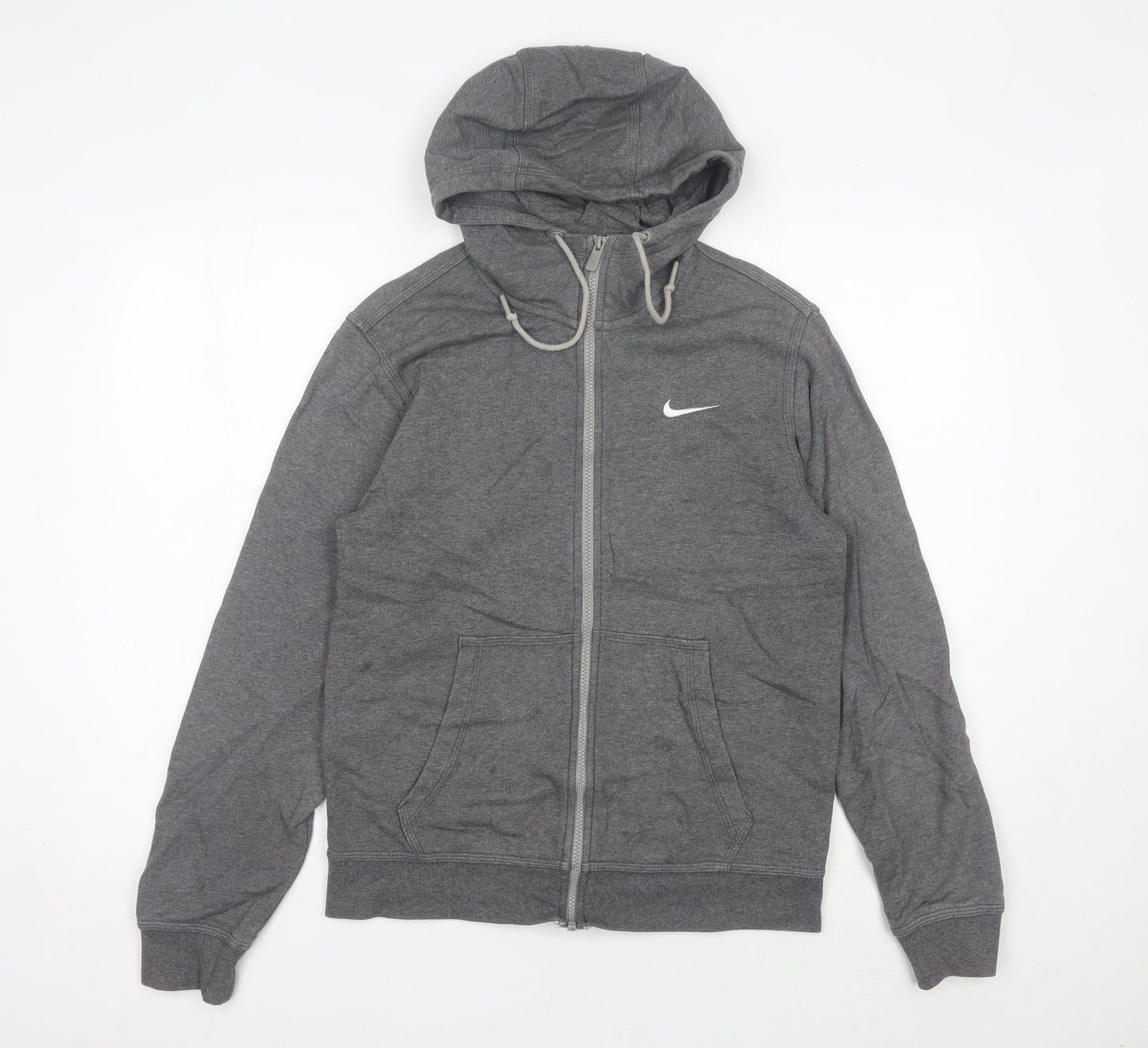 Nike Womens Grey Size 14 Basic Jacket Hooded Full Zip Cotton