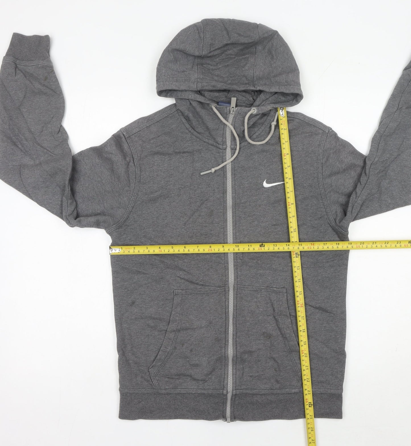 Nike Womens Grey Size 14 Basic Jacket Hooded Full Zip Cotton